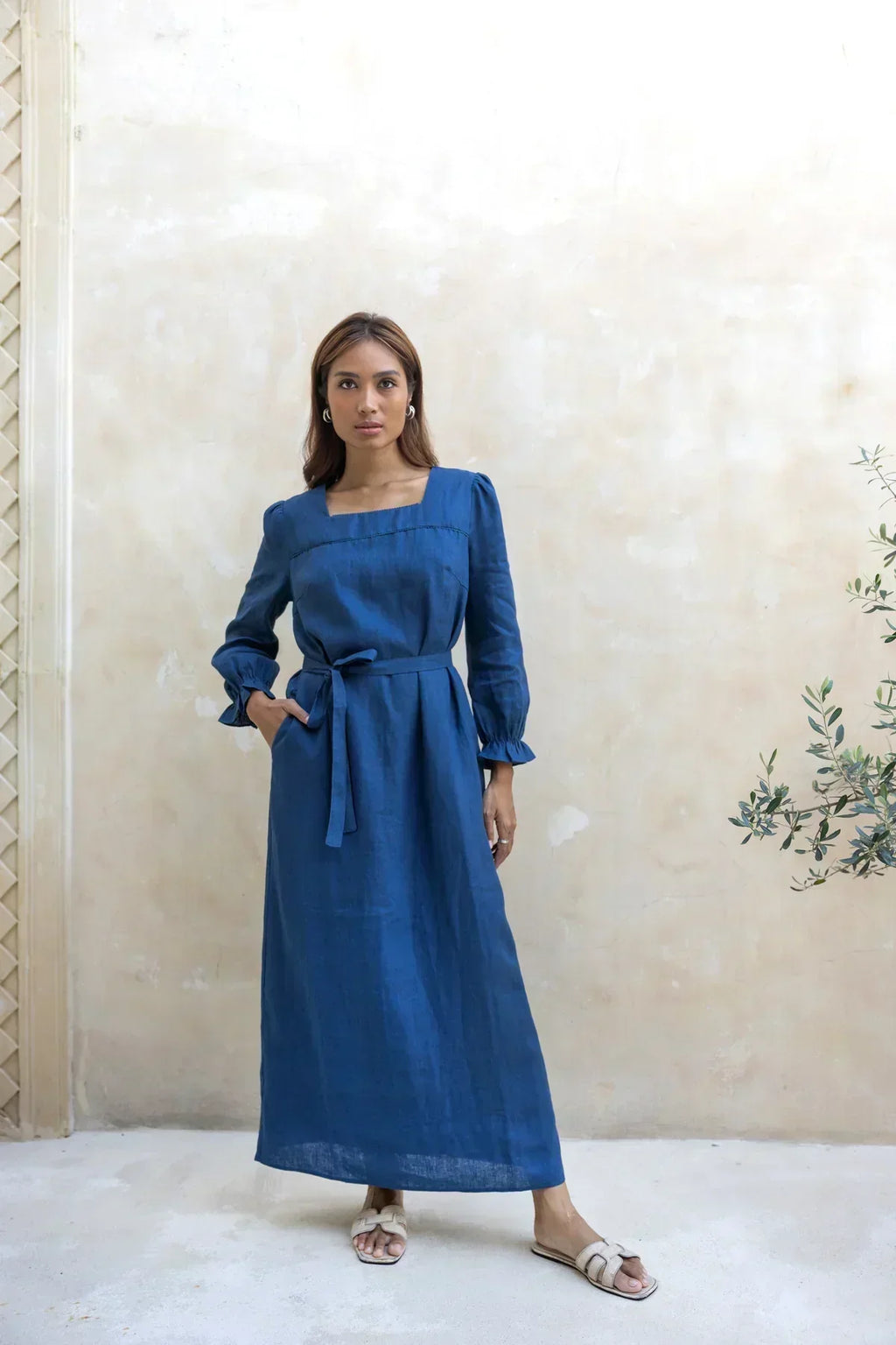 Ember linen Straight Dress