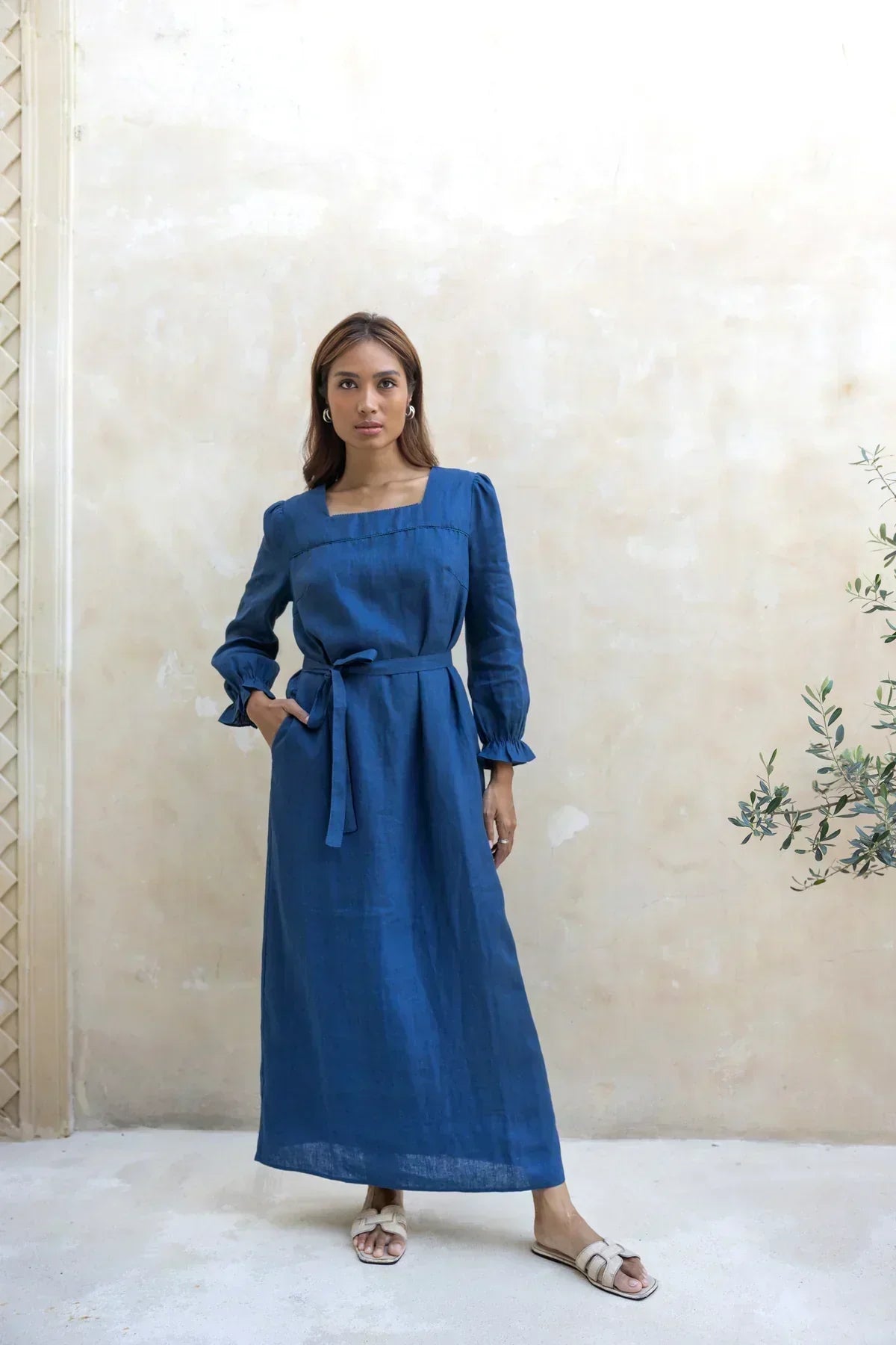 Ember linen Straight Dress