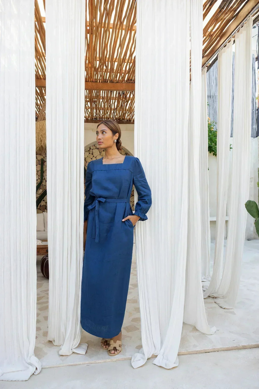 Ember linen Straight Dress